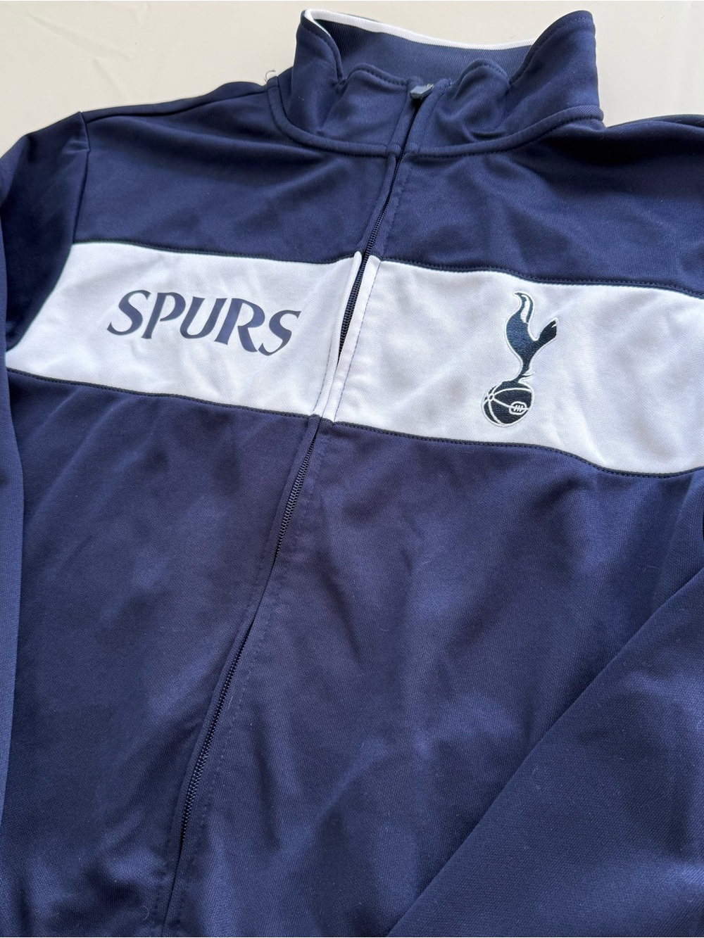 Icon Sports Tottenham Hotspur Men’s Navy and White Zip Track Jacket Size Small